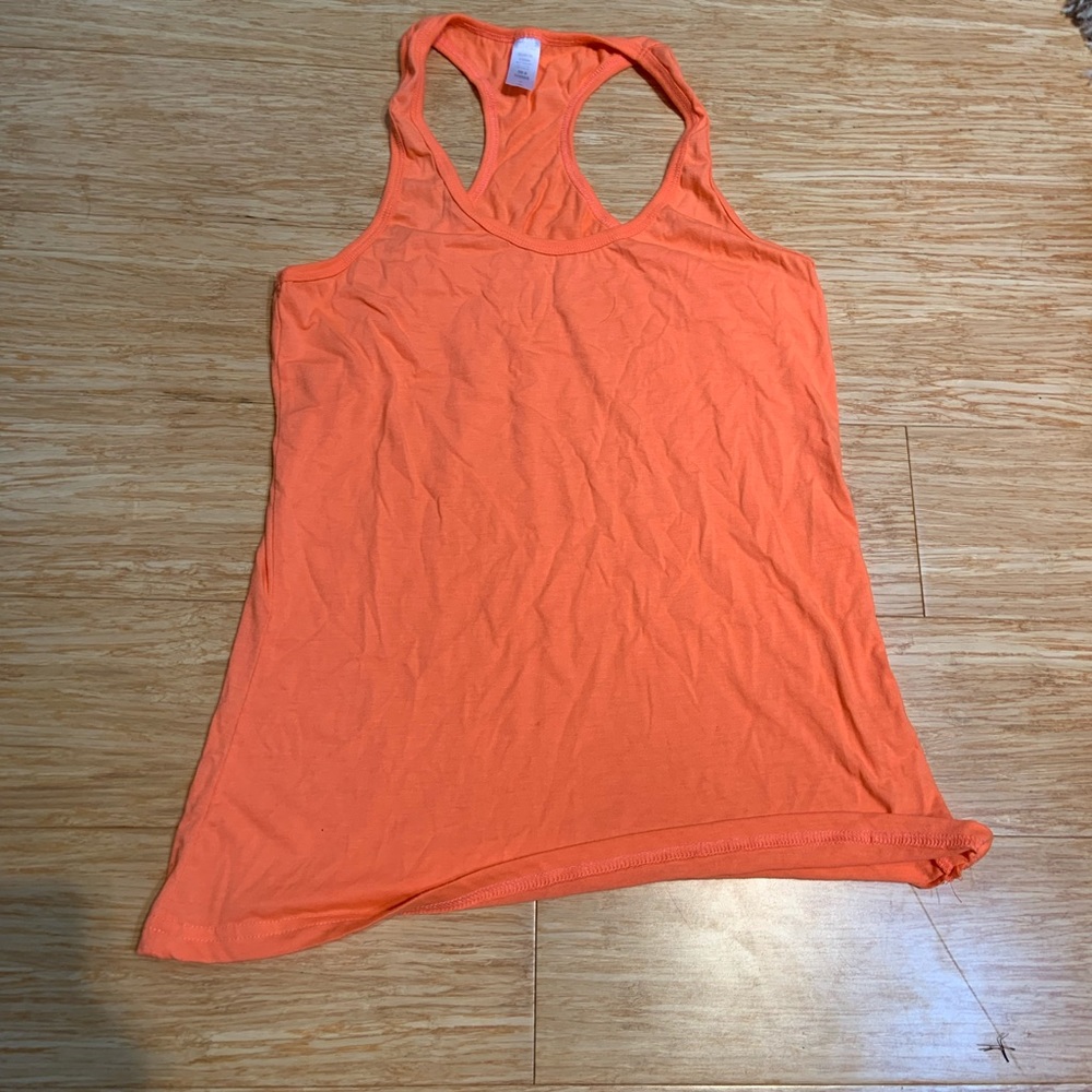 orange racer back tank top